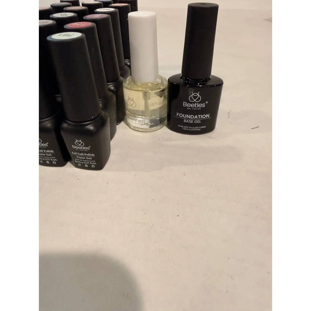 Beetles Gel Polish Set 20 Colors Base Top Coat Matte Glossy Cuticle Oil Bundle